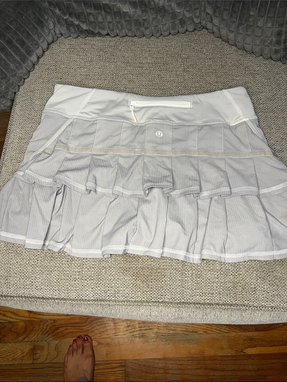 lululemon athletica Light Gray Ruffle Skater Skirt